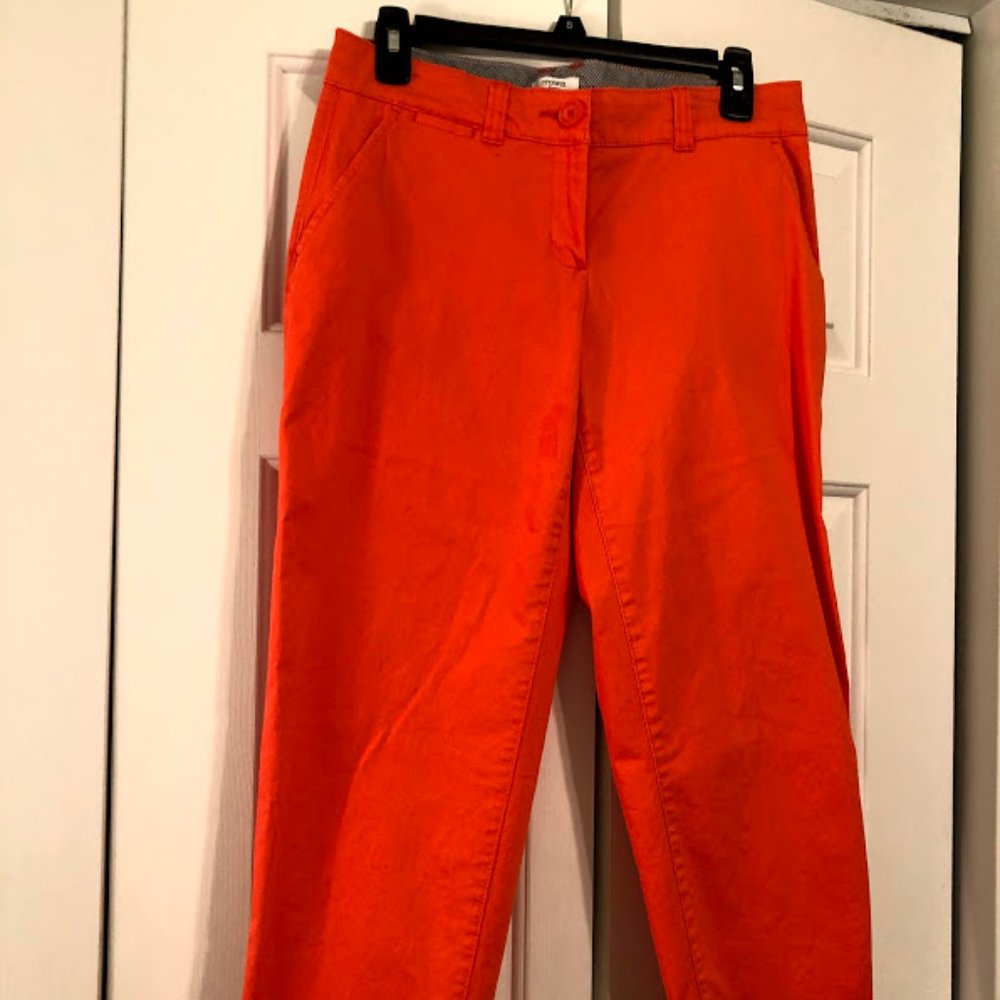 Crown & Ivy Straight Leg Orange Capris